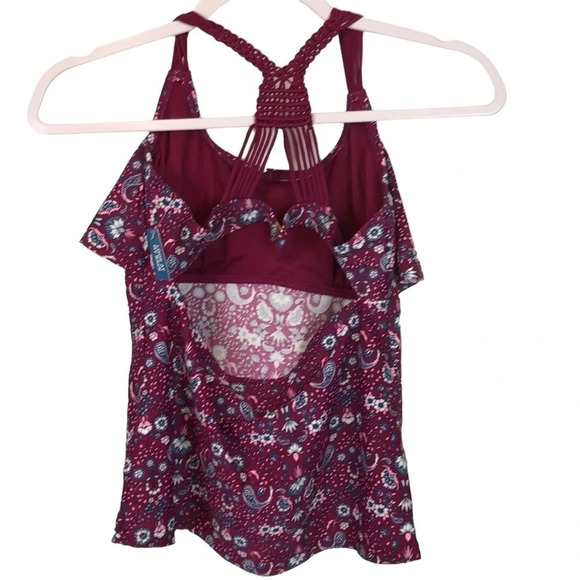 Arizona Jean Co NWT Multi Color Print Swimwear Top Size Meduim - Picture 2 of 6